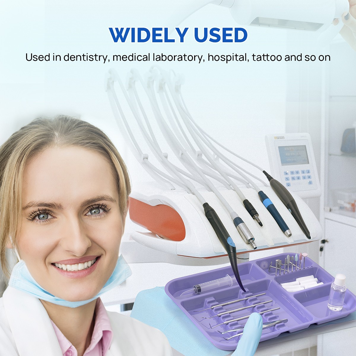 Dental Instrument Tray Autoclavable Plastic Setup Divided Trays for Medical