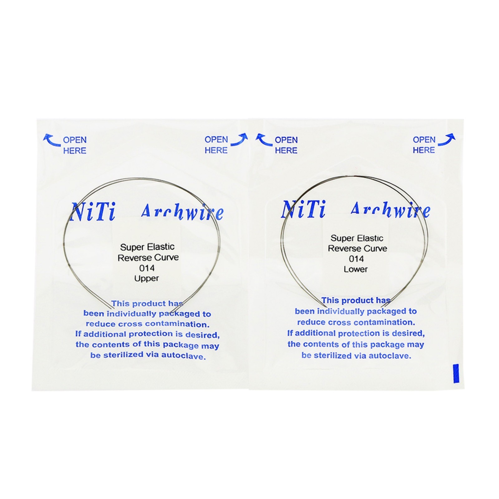 USDental Orthodontic Reverse Curve Arch Wire Super Elastic Niti Round Rect Wires