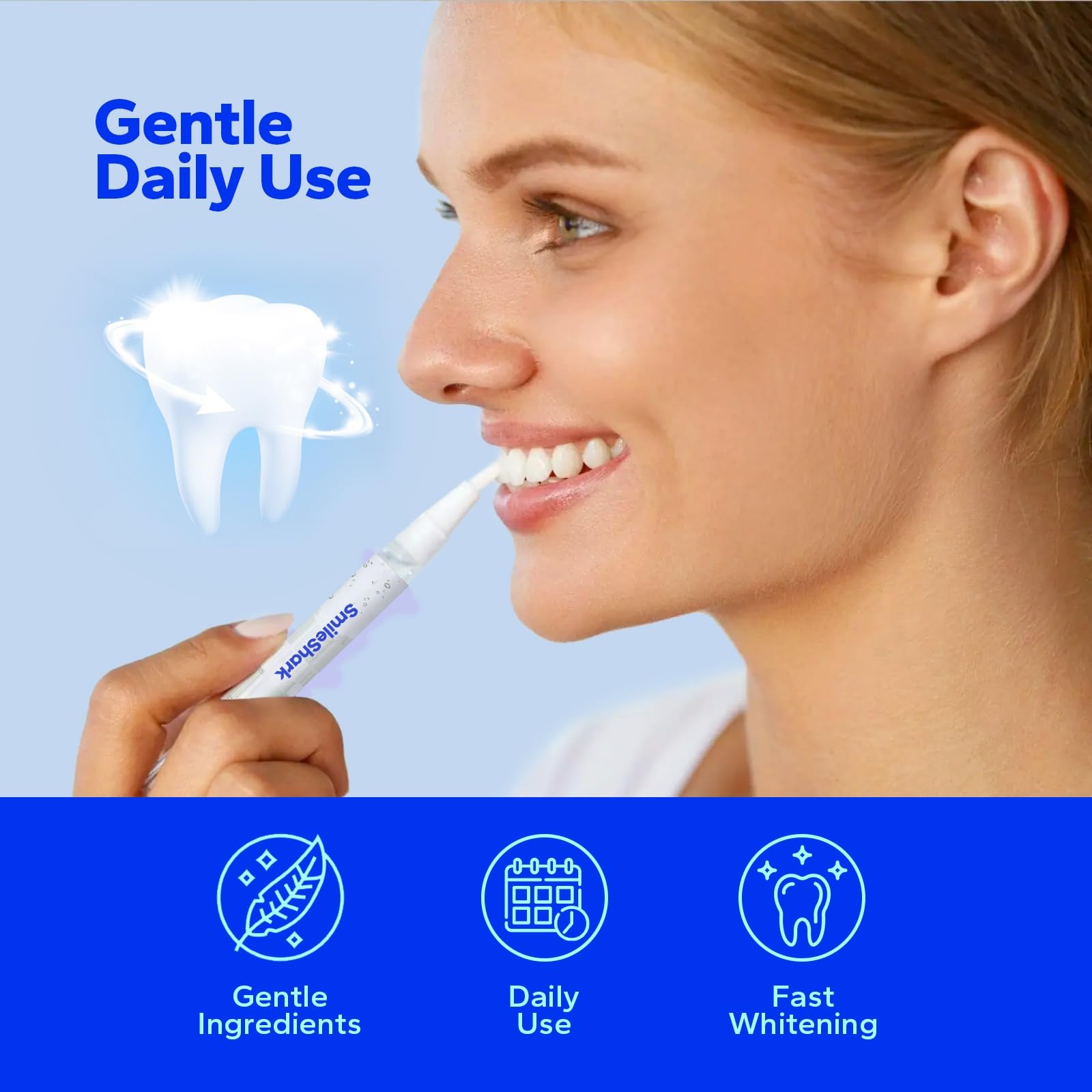 SmileShark Premium Teeth Whitening Pens 0.02 Fl Oz (Pack of 4), Transparent