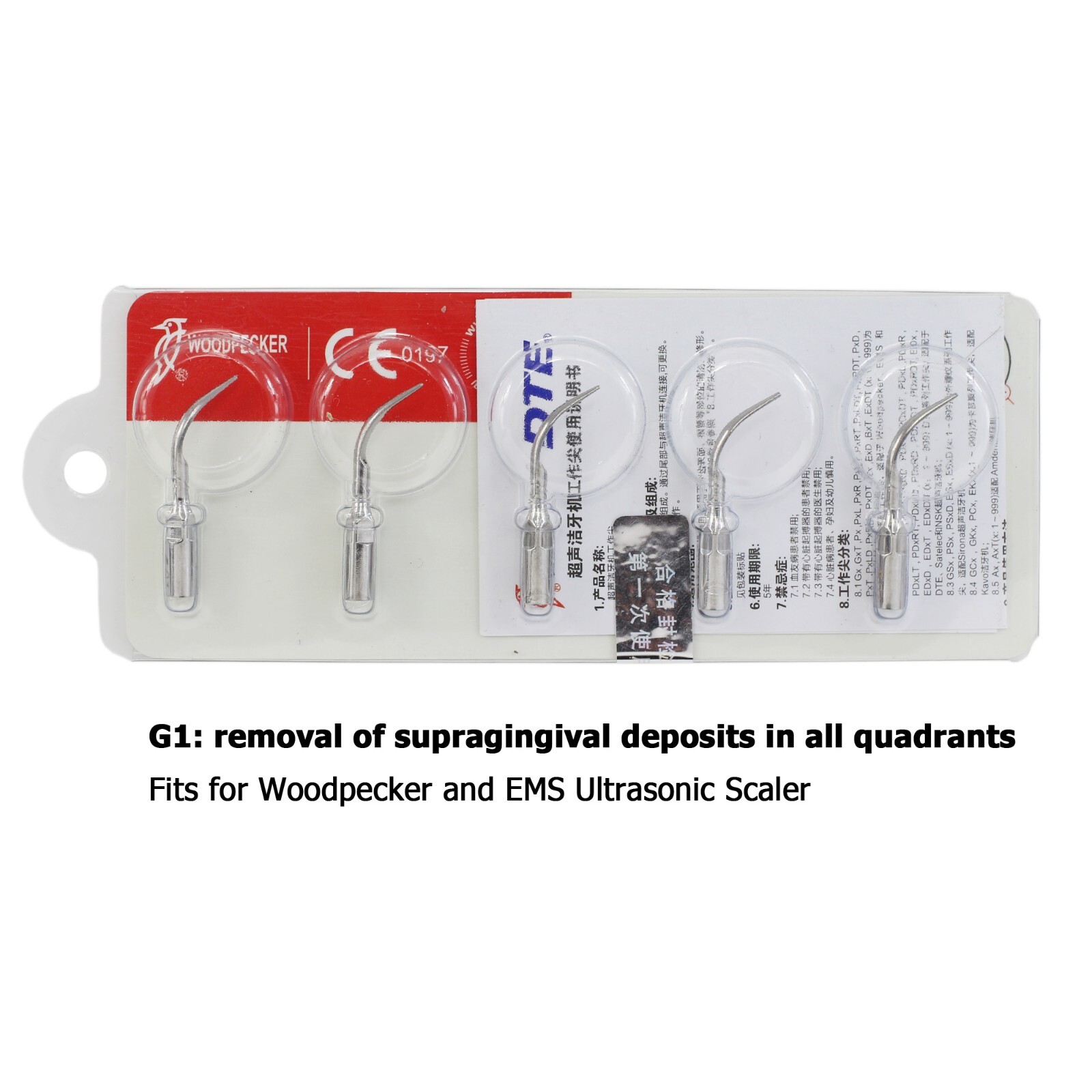 Woodpecker Dental Ultrasonic Piezo Scaler Tips HW-5L Handpiece UDS-N2 N3 LED G1