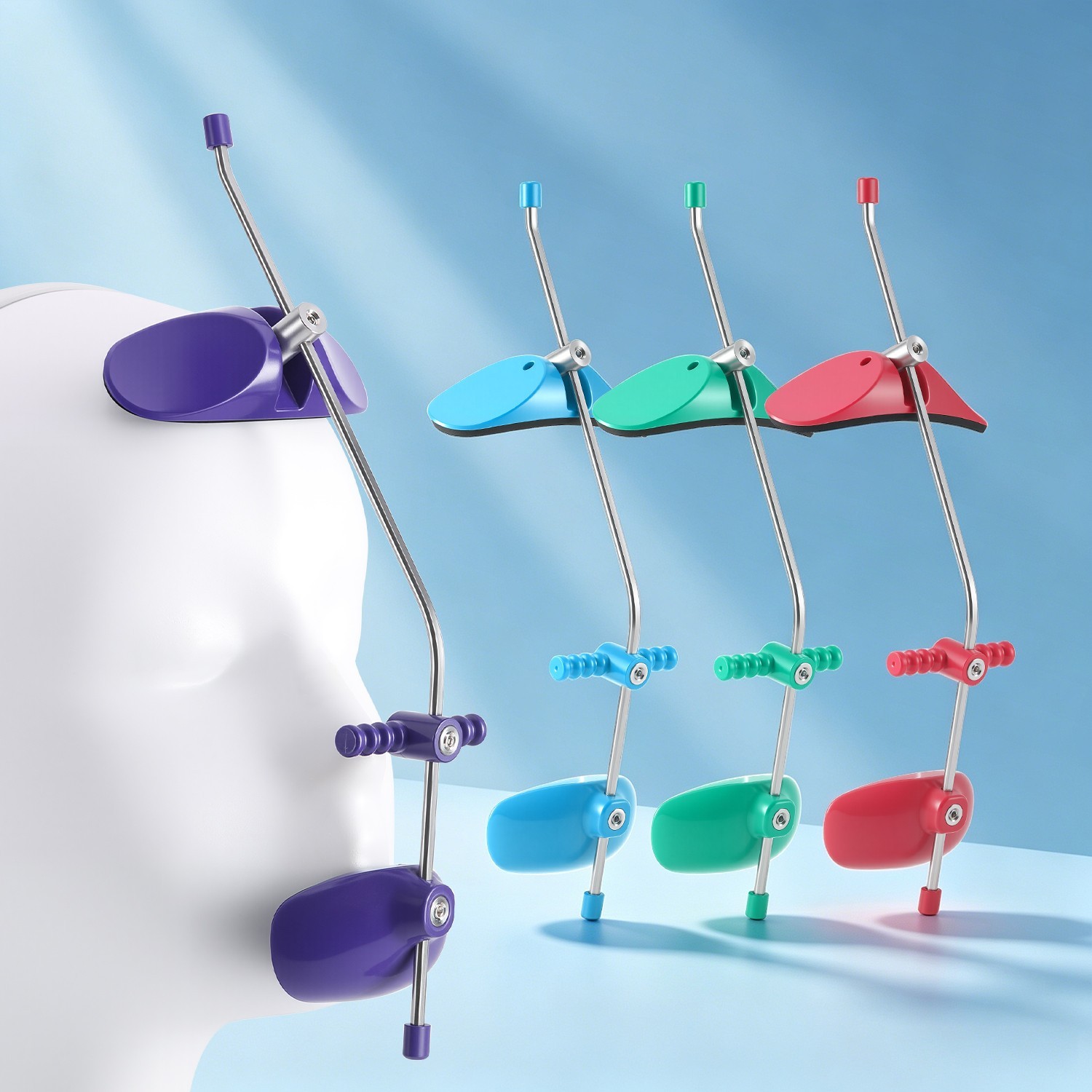 Dental Ortho forward pull Headgear facemask with Single Lever Adjustable 4 Color