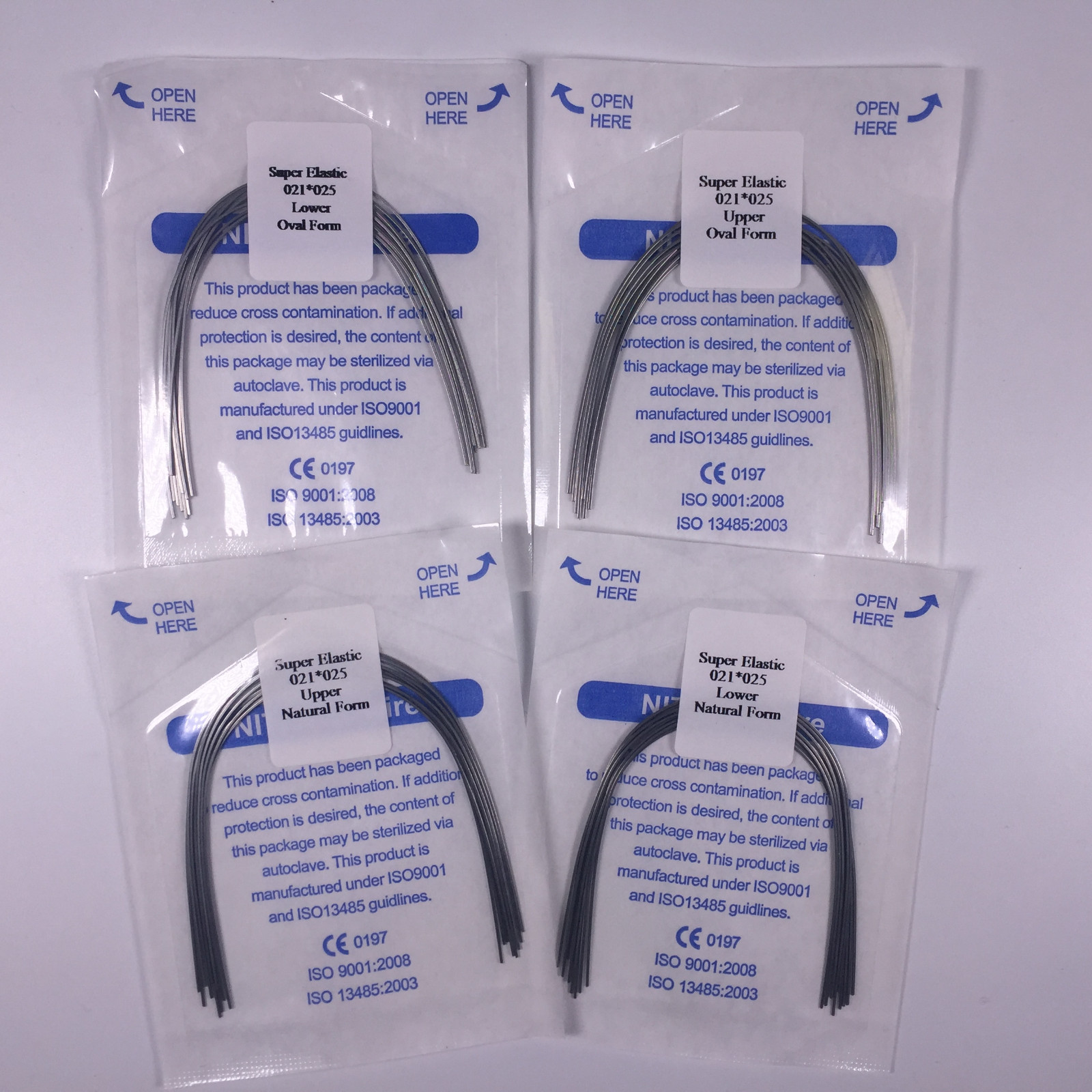 50Bags Dental Niti Super Elastic Arch Wires Rectangular Ortho Natural/Oval Form