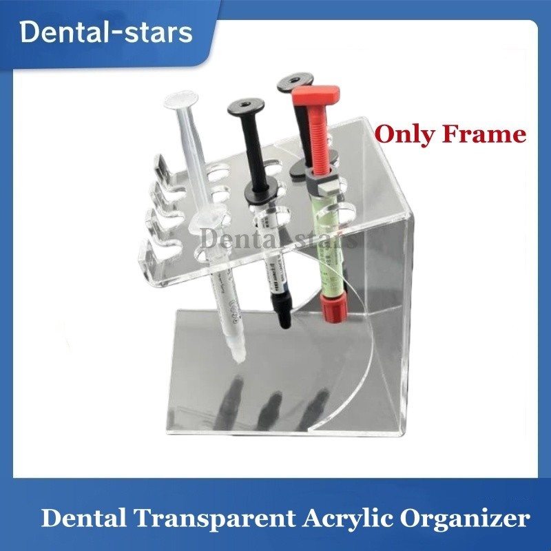 Dental Syringe Acrylic Organizer Holder Case Frame Transparent Composite Resin