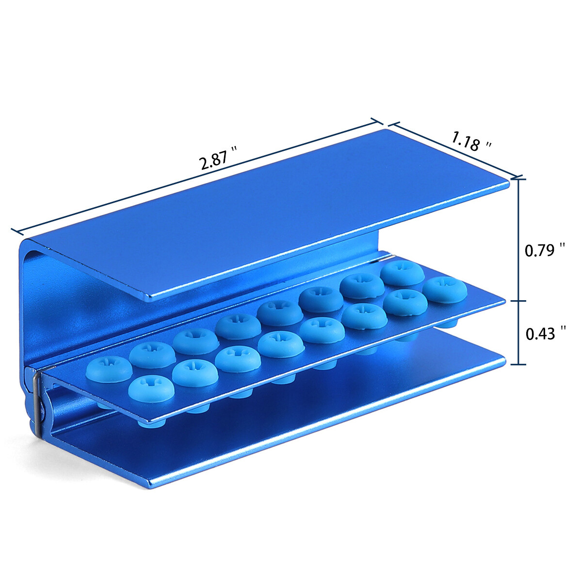 AZDENT Dental Burs Holder Block 10 Hole/16 Hole Silicon Cover FG RA Autoclavable