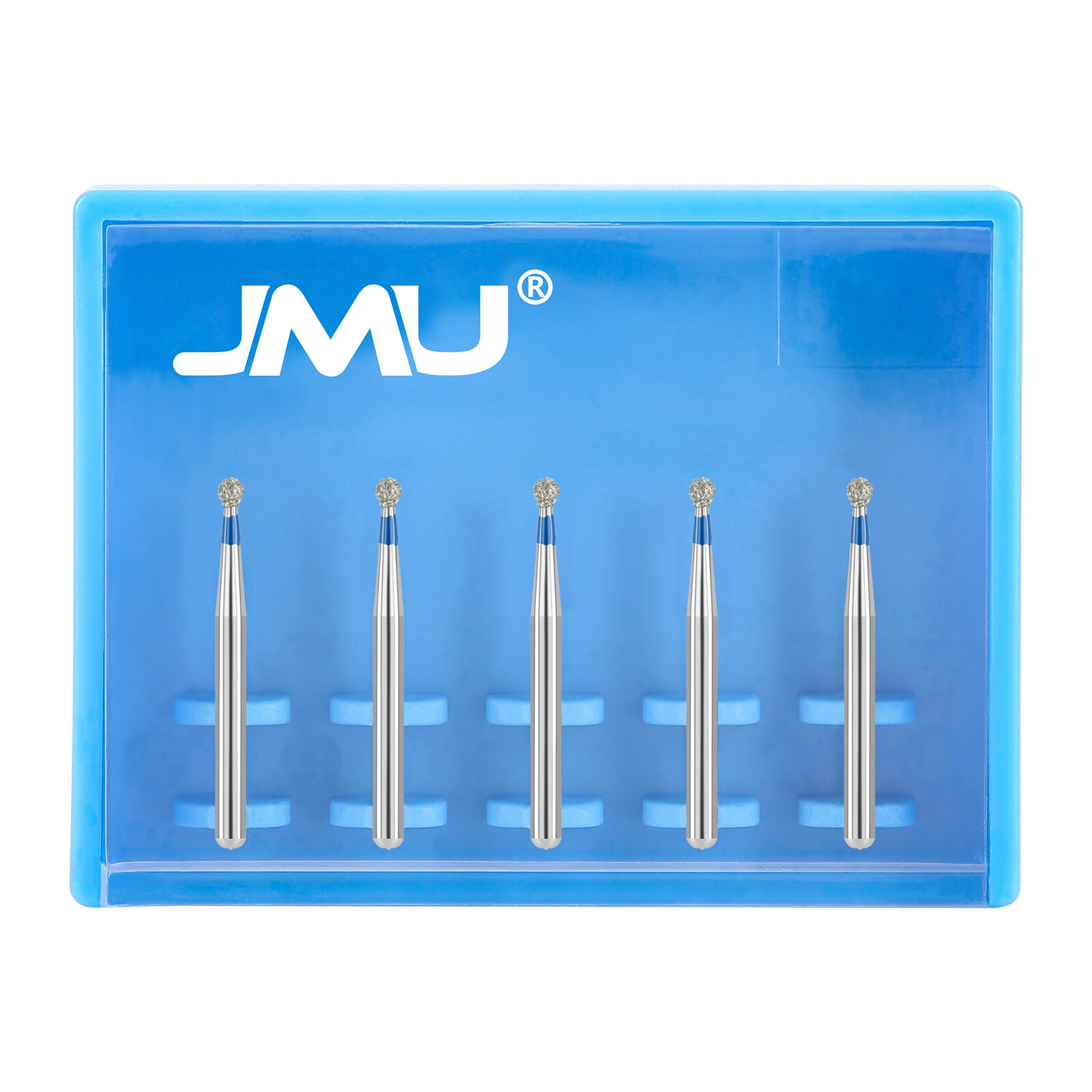 JMU Dental Diamond Burs Round FG Medium Grit/ Coarse Grit/ Super Coarse 5pc/pack