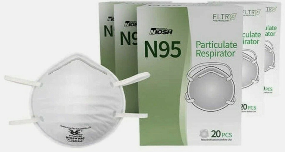 NIOSH FLTR Pure Protection Particulate Respirator N95 Mask 100-Pack