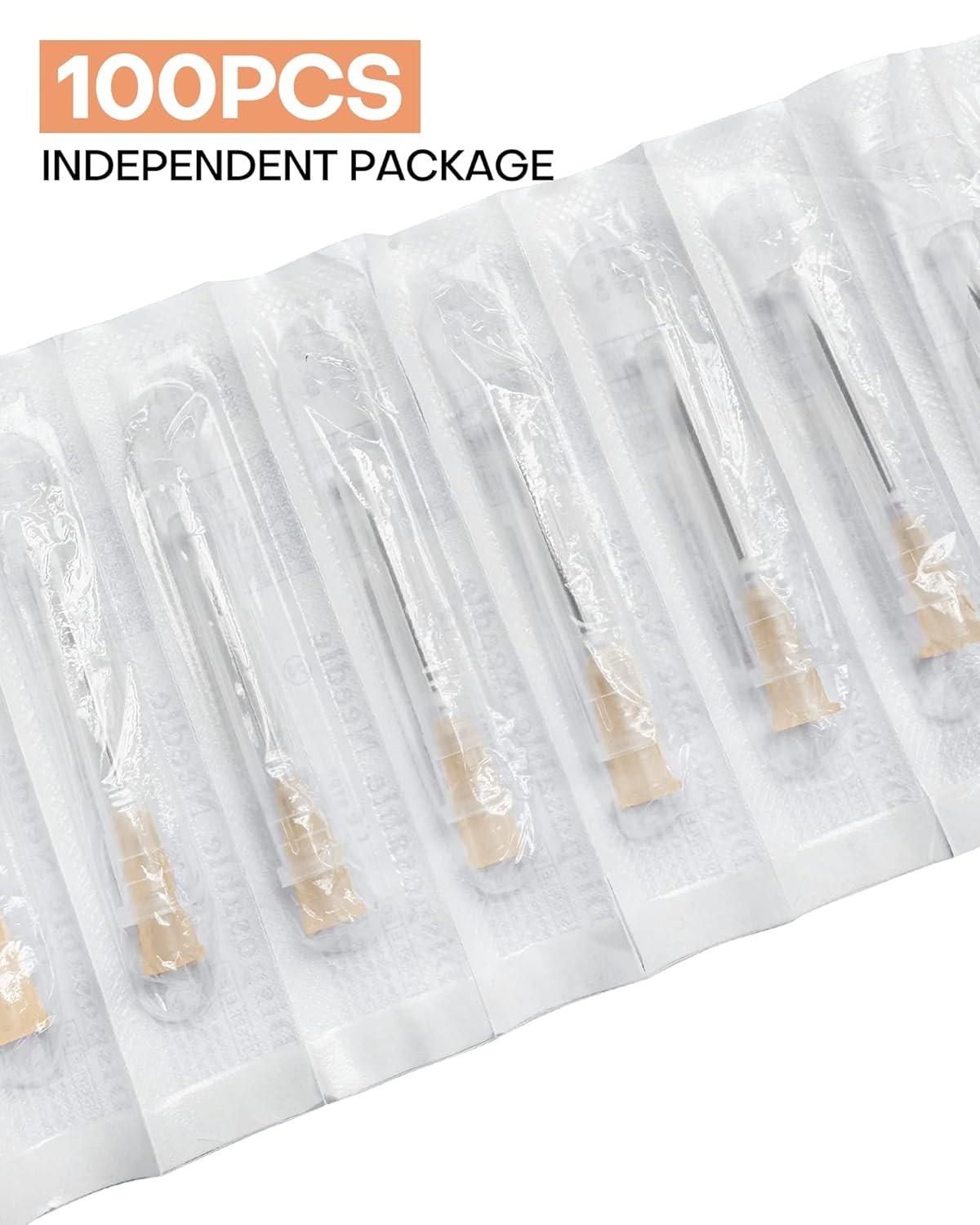 25Ga 1 Inch Disposable Needle 100 Pack Dispensing Lab Individually Packaging …