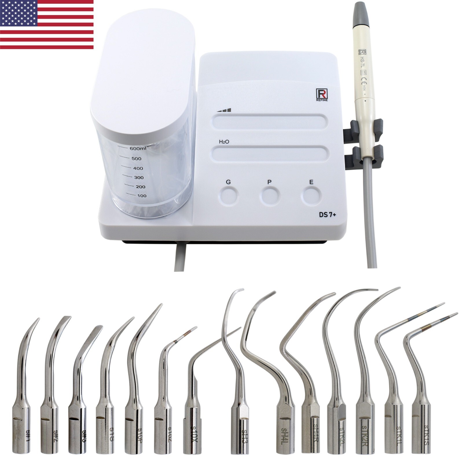 Dental Ultrasonic Piezo Scaler ACTEON Newtron P5 LED Handpiece Satelec Tips H3