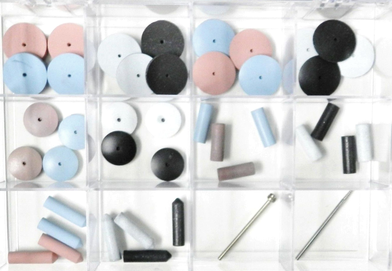 Silicone Polishing Wheel Assortment Kit 60 Pieces Eve Germany Jewelry Polishers