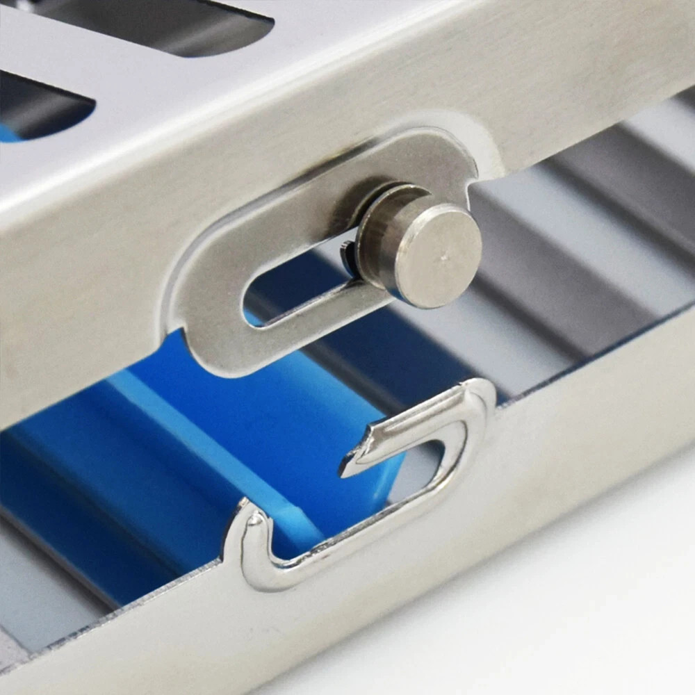 20Holes Dental Surgical Cassette Rack Tray Sterilization Holder Instruments Blue