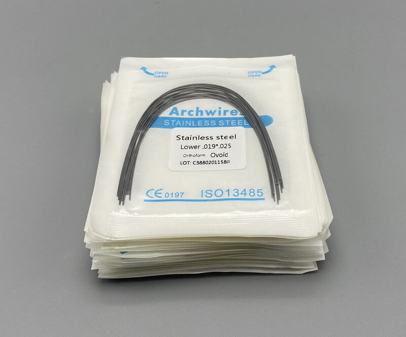 Dental S.S Orthodontic Arch Wire Stainless Steel Round Rectangular Ovoid Form