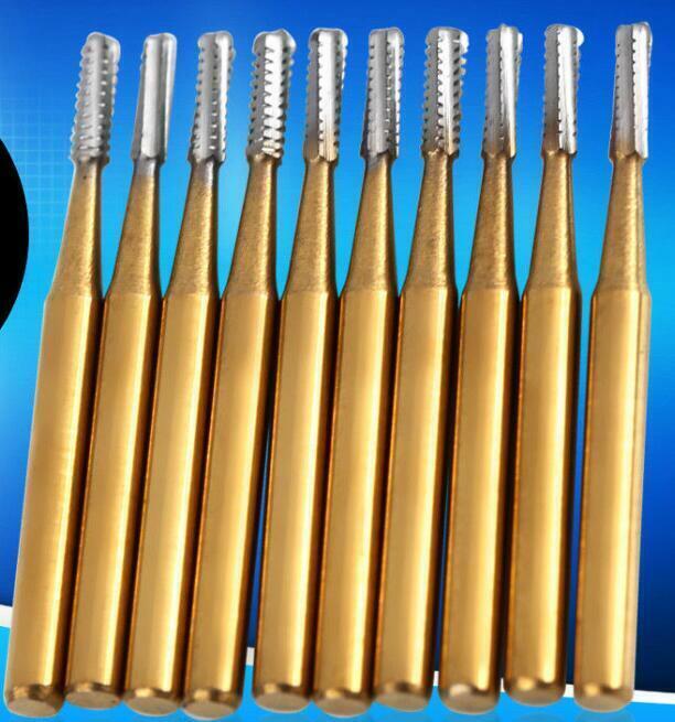 10*Dental Tungsten Steel Carbide Crown Metal Cutting Burs For High Speed FG-1957