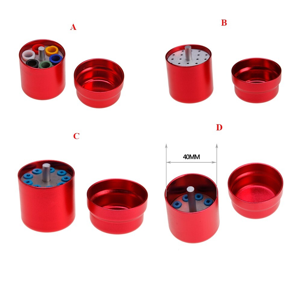 Dental Bur Holder Block with Cover Autoclave Disinfection Box 20/9/6 Holes ty