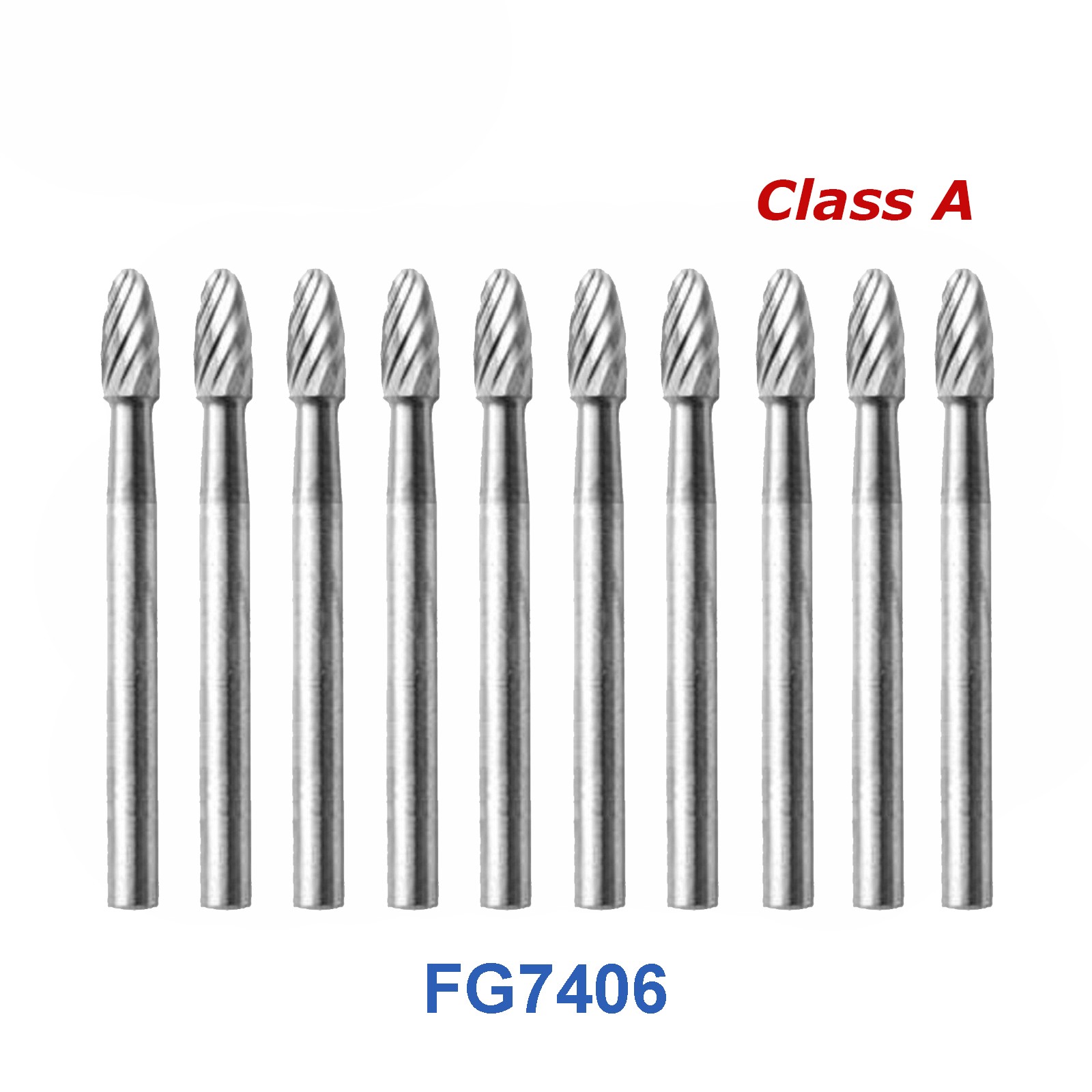 Dental Tungsten Carbide Burs Trimming & Finishing Egg Football FG 7404 7406 7408