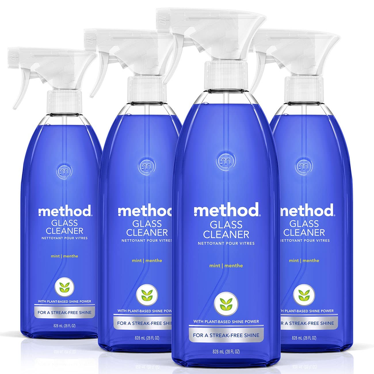 Method Glass Cleaner, Mint, 28 Ounce, 4 Pack, 28 Fl Oz (Pack of 4), Clear