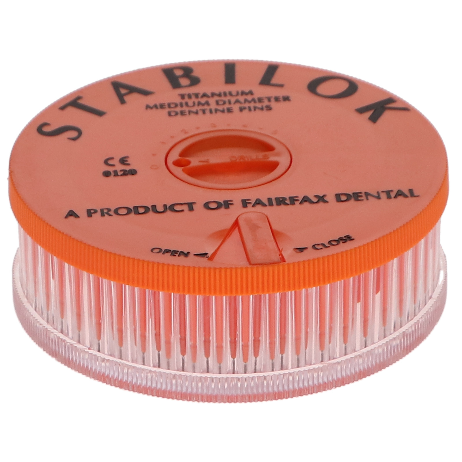 Fairfax Dental 60054 Stabilok Titanium Pins .027″ Orange Economy Kit 100/Pk