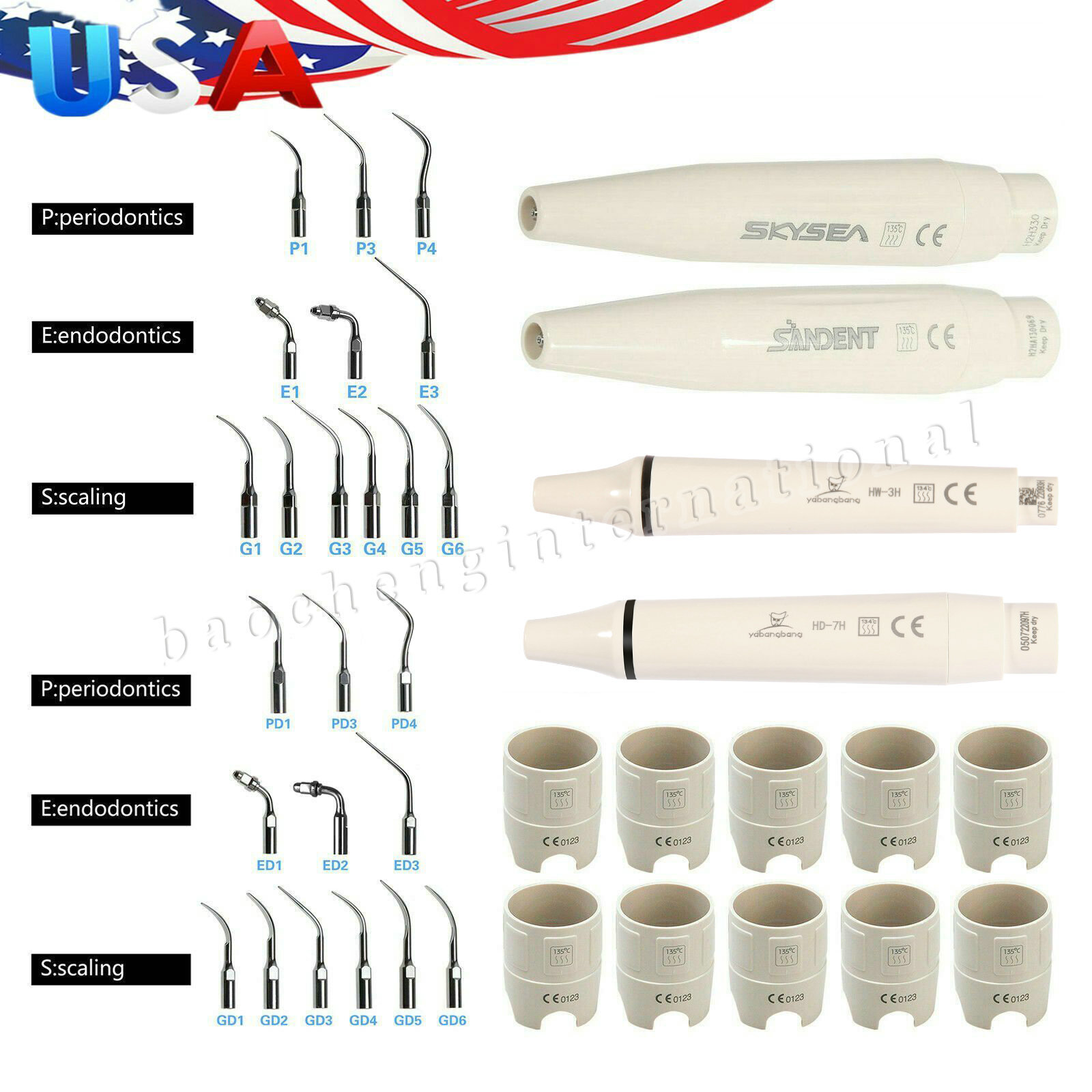 Dental Piezo Scaler Tips Torque Wrench Key for EMS DTE SATELEC Woodpecker tips