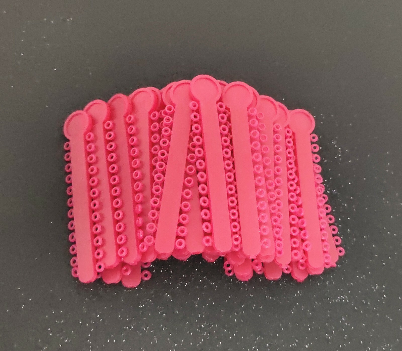 1 Pack 1008Pcs Dental Orthodontics Elastic Ligature Ties Rubber Bands Hot Pink