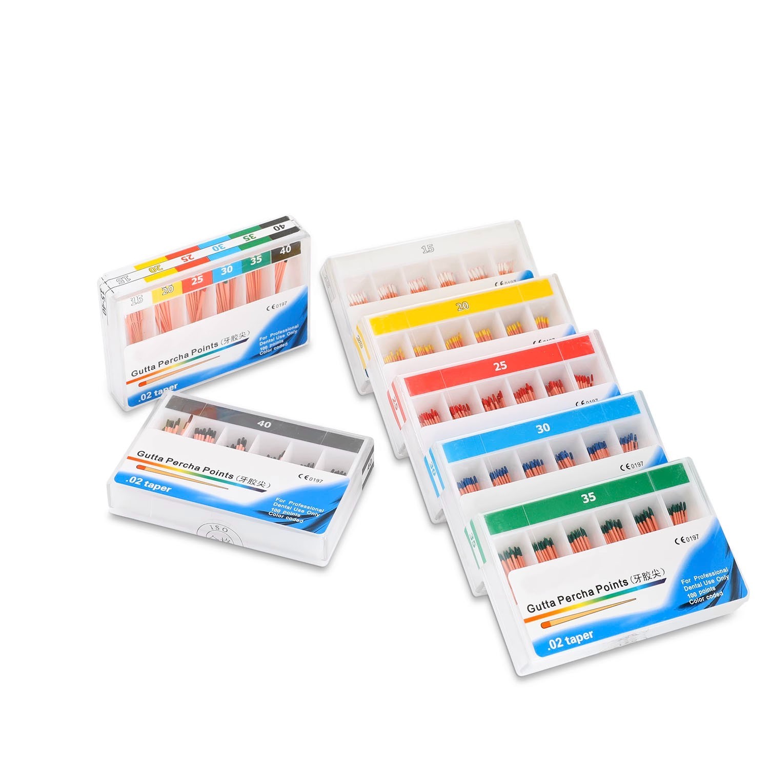 10Packs Dental Gutta Percha Point Absorbent Paper Points Taper 02/04/06 15-40#