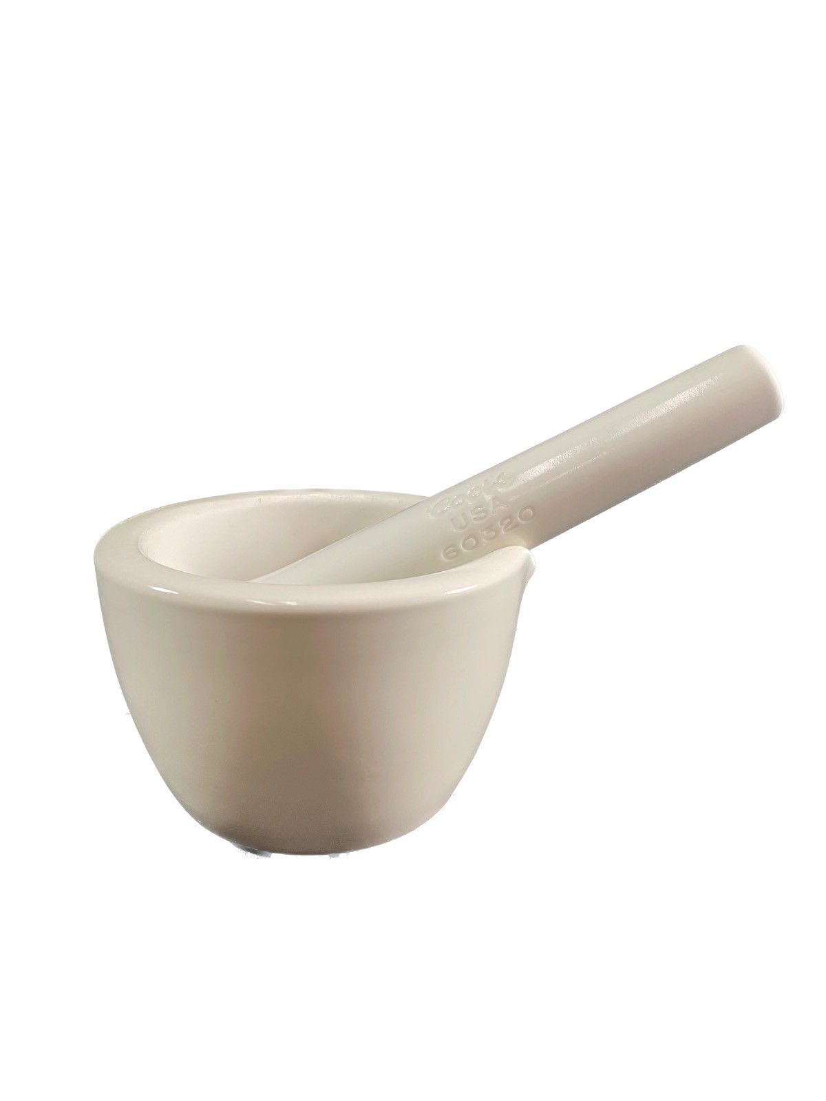 COORS COORSTEK 275mL Glazed Porcelain Mortar 180mm Pestle Set 60319/60320
