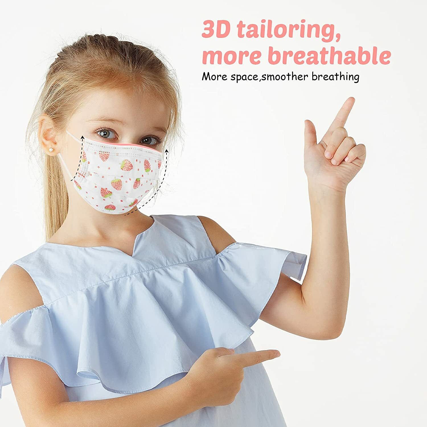 50/100Pcs Face Masks For Kids Disposable girls boys Children’s face Mask 3 Ply