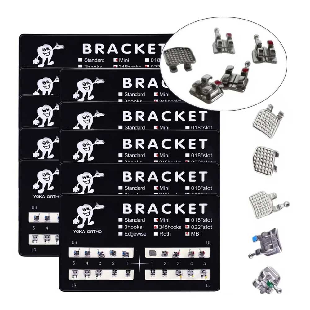 100 Sets Dental Orthodontic Bracket MIM Monoblock Mini Roth/MBT 022 345 Hooks