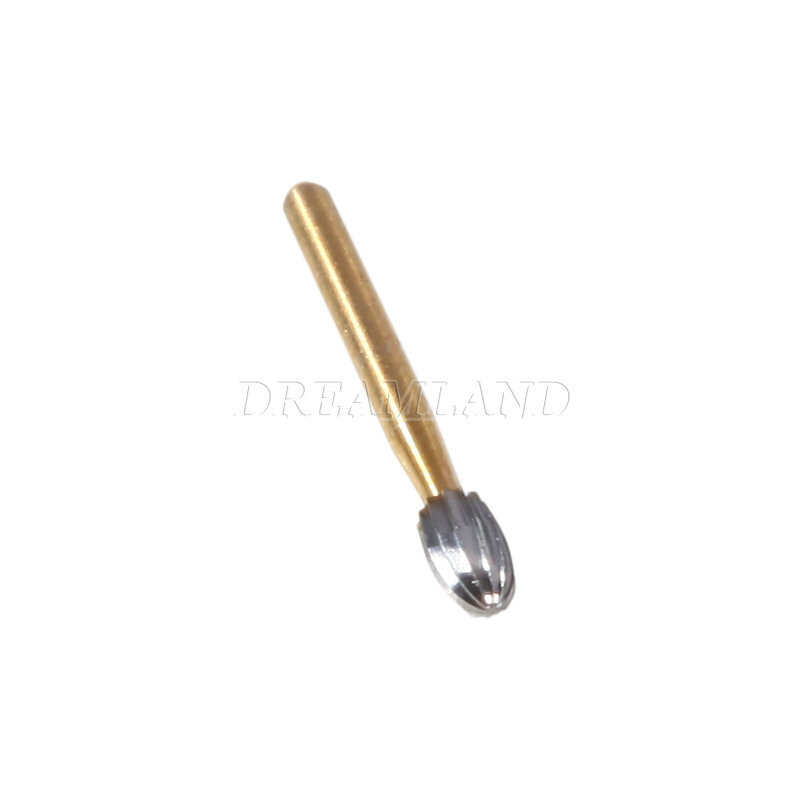 10Pcs Dental Tungsten Carbide Burs Trimming & Finishing Egg Football Bur FG 7408