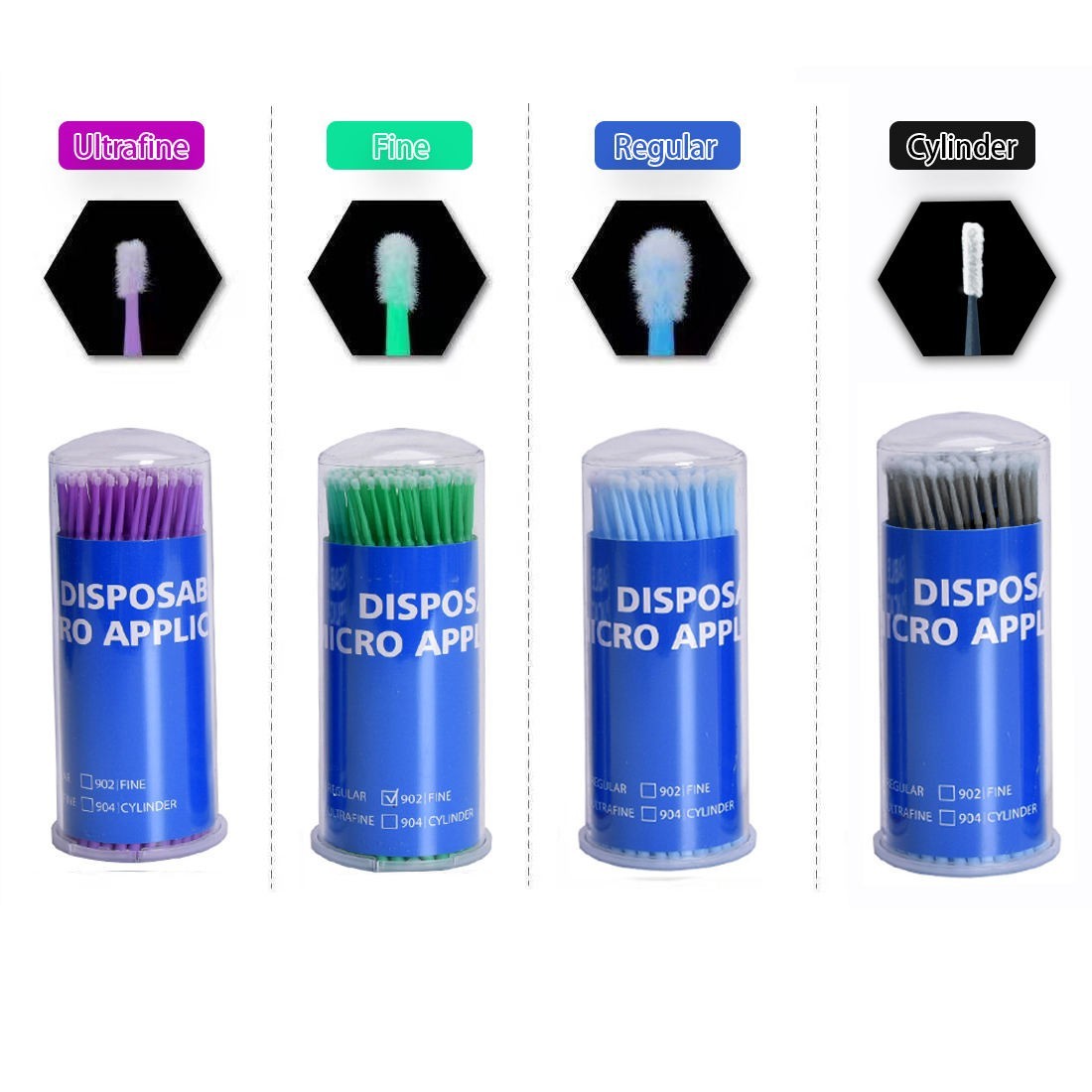 Colorful Dental Micro Brush Applicator Disposable Micro Brushes for Dental
