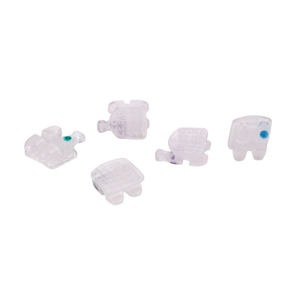 AZDENT Dental Orthodontic Ceramic Brackets Braces Roth MBT.022/018 Hooks 3 4 5