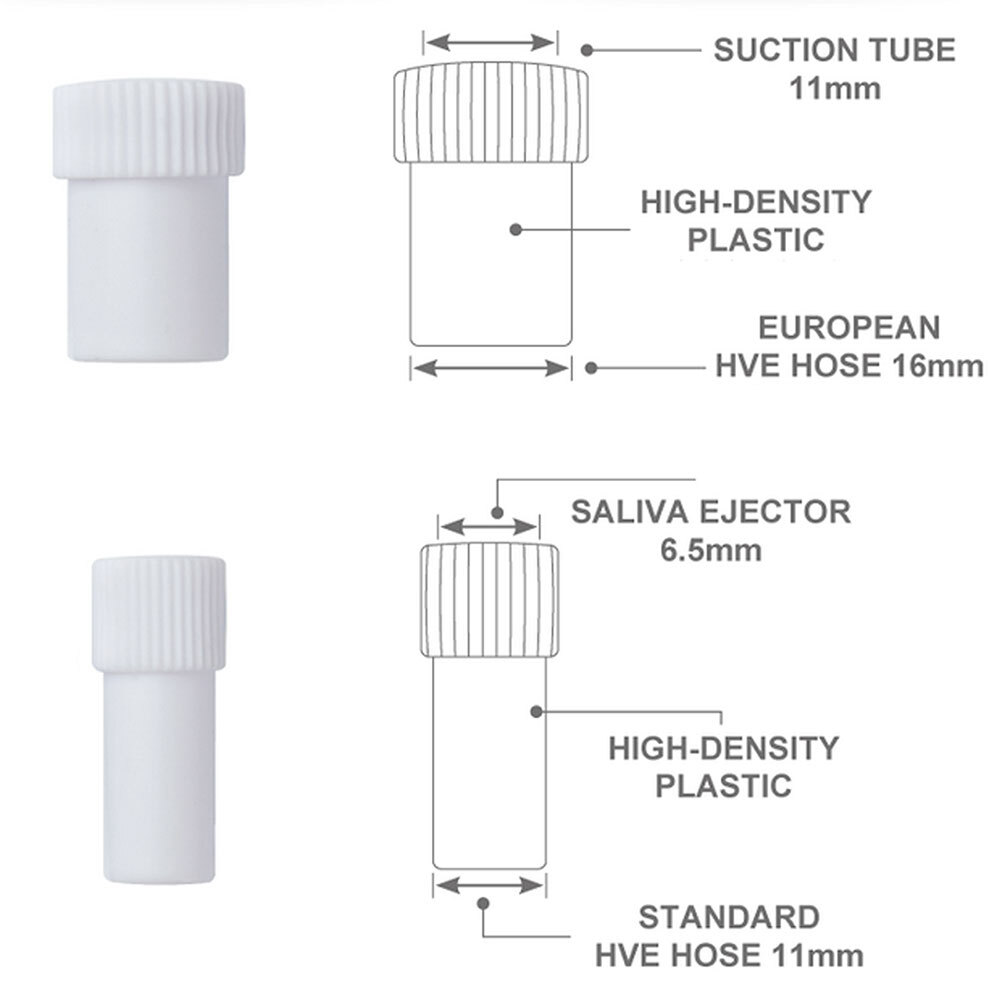 Autoclavable Dental Suction Tube Convertor Saliva Ejector Suction Adaptor 10Pack