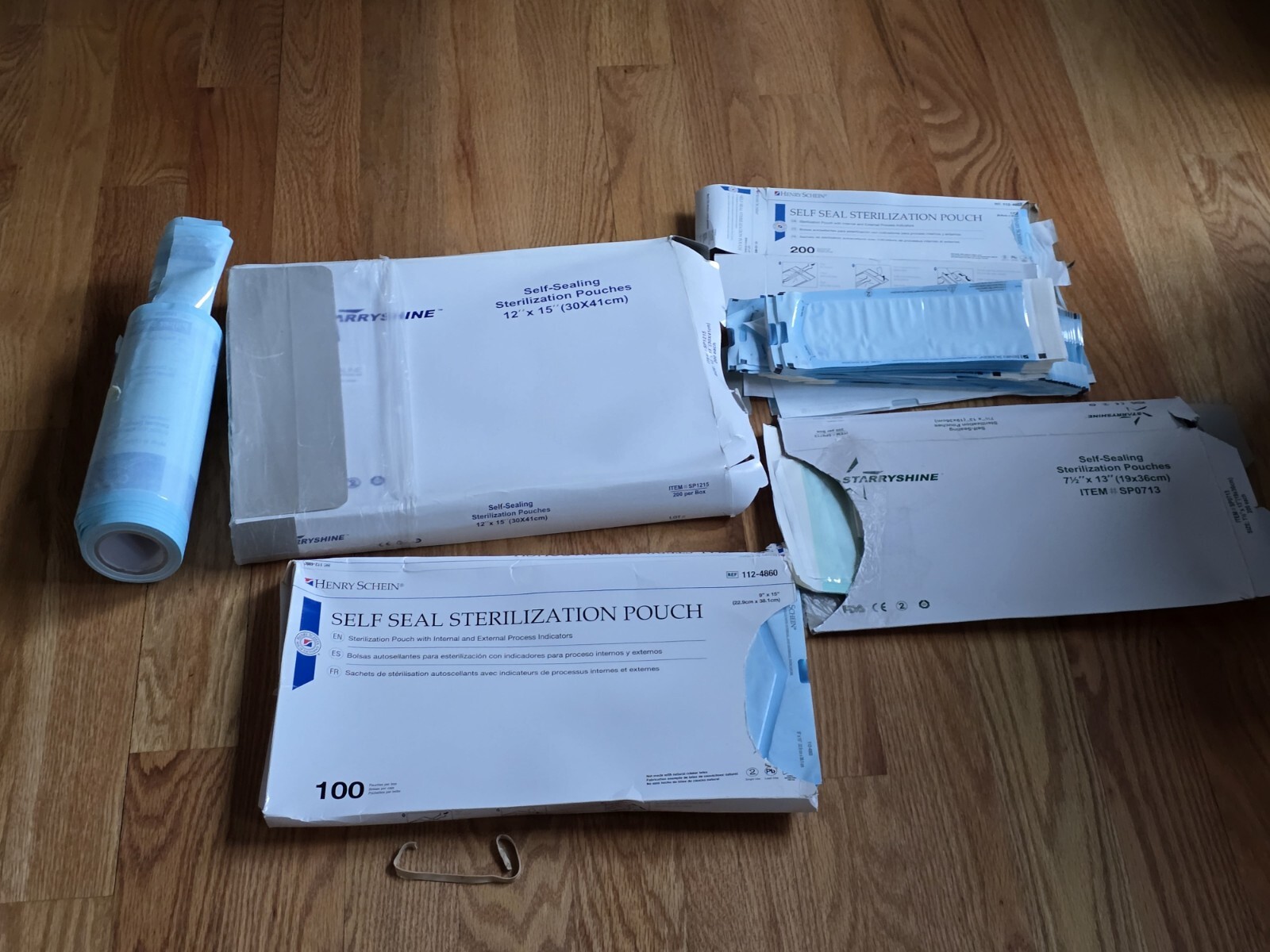 Henry Schein Self Seal Sterilization Pouch Mixed Lot Various Sizes For Autoclave