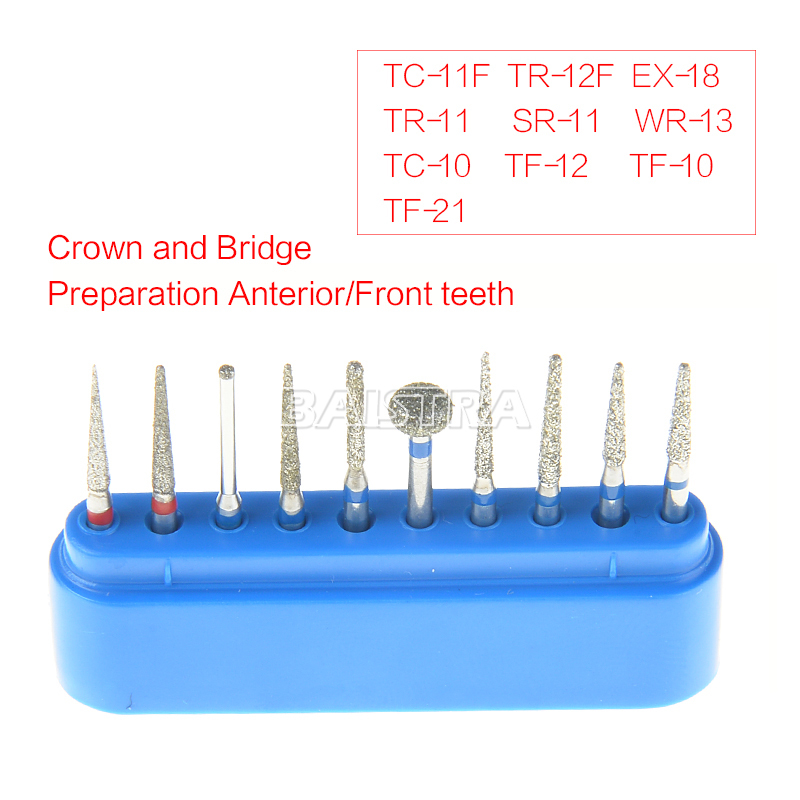 AZDENT Dental FG Diamond Burs Composite/Polishing Kit for High Speed Handpiece