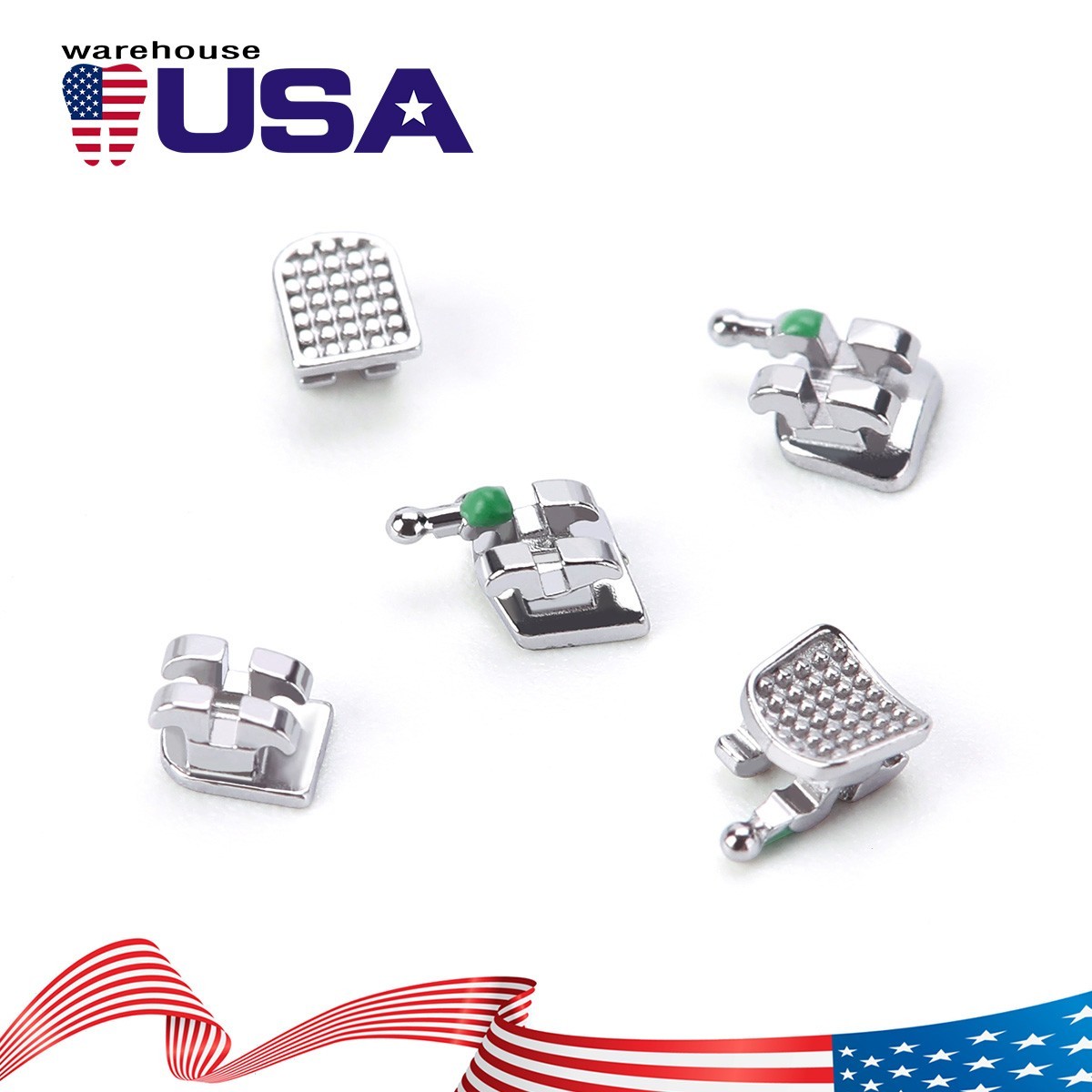 1 Pack Dental Orthodontic Brackets Braces Mini Roth.022″ Hooks 3-4-5
