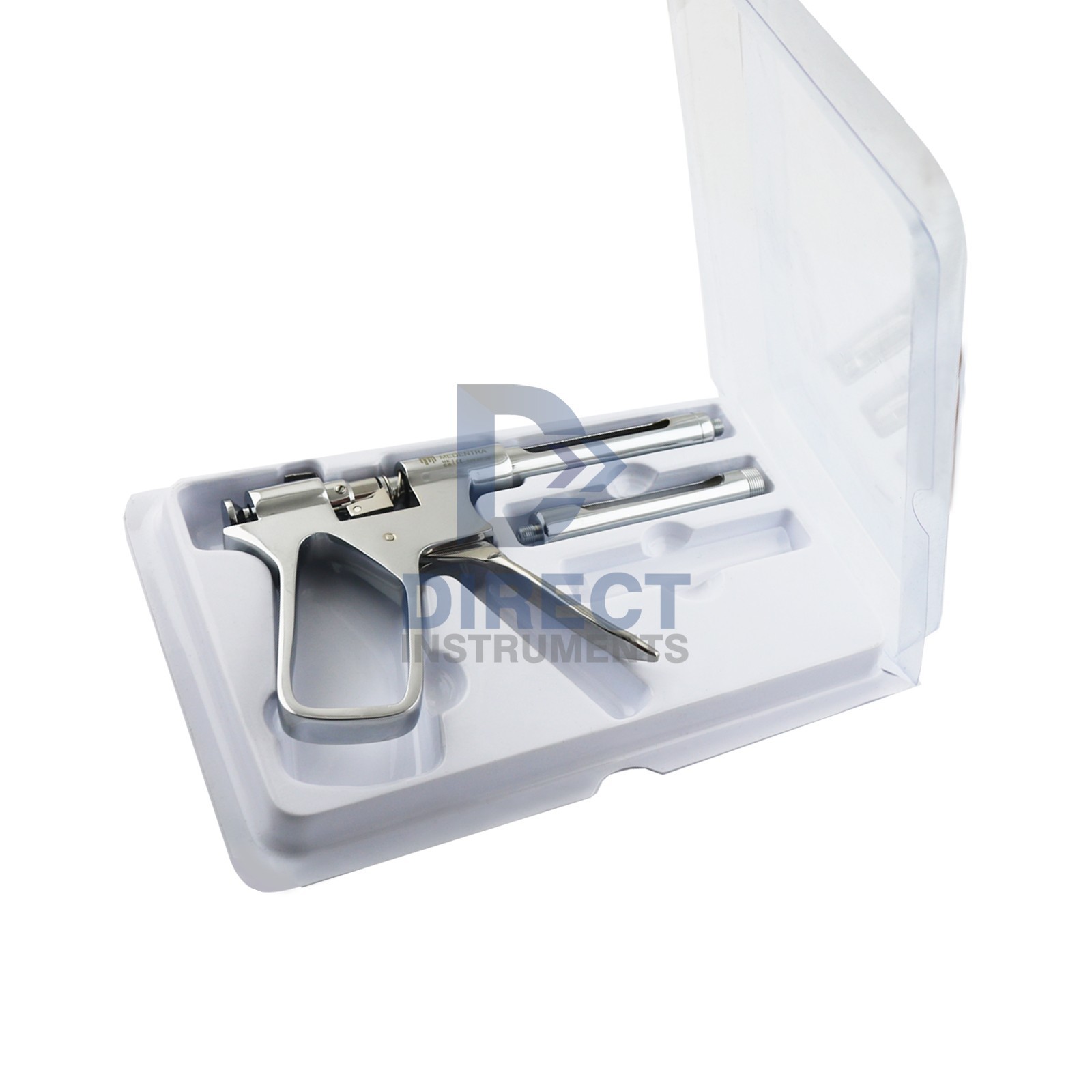 Dental Intraligamental Syringe Gun-Style Anesthetic 1.8ML Silver With Threads SS