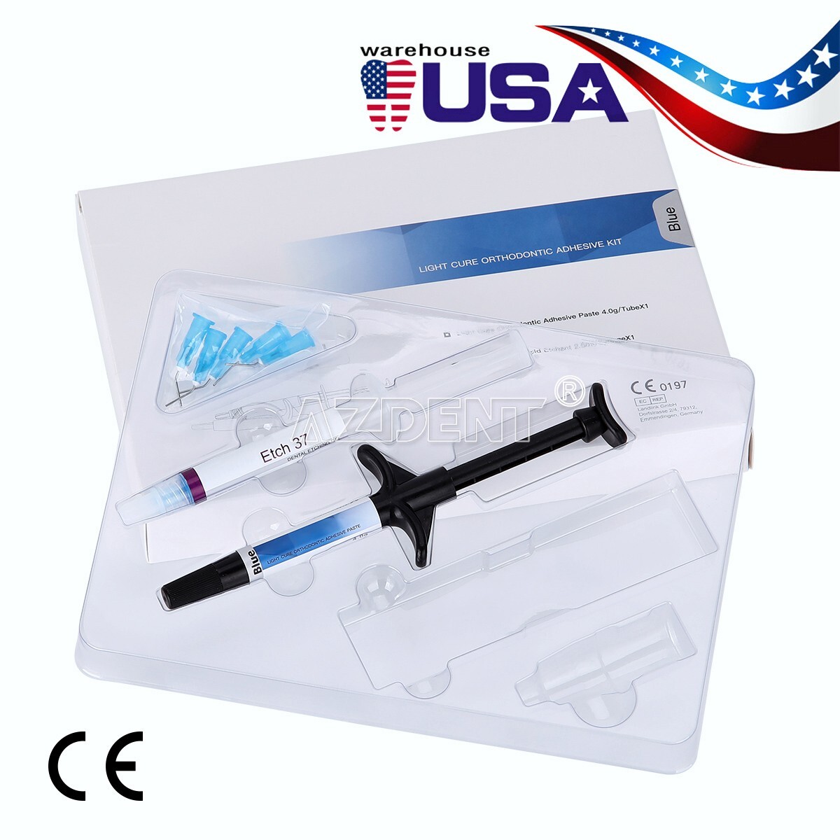 Dental Light Cure Orthodontic Adhesive Paste 37% Acid Etchant Etching Gel Dentex