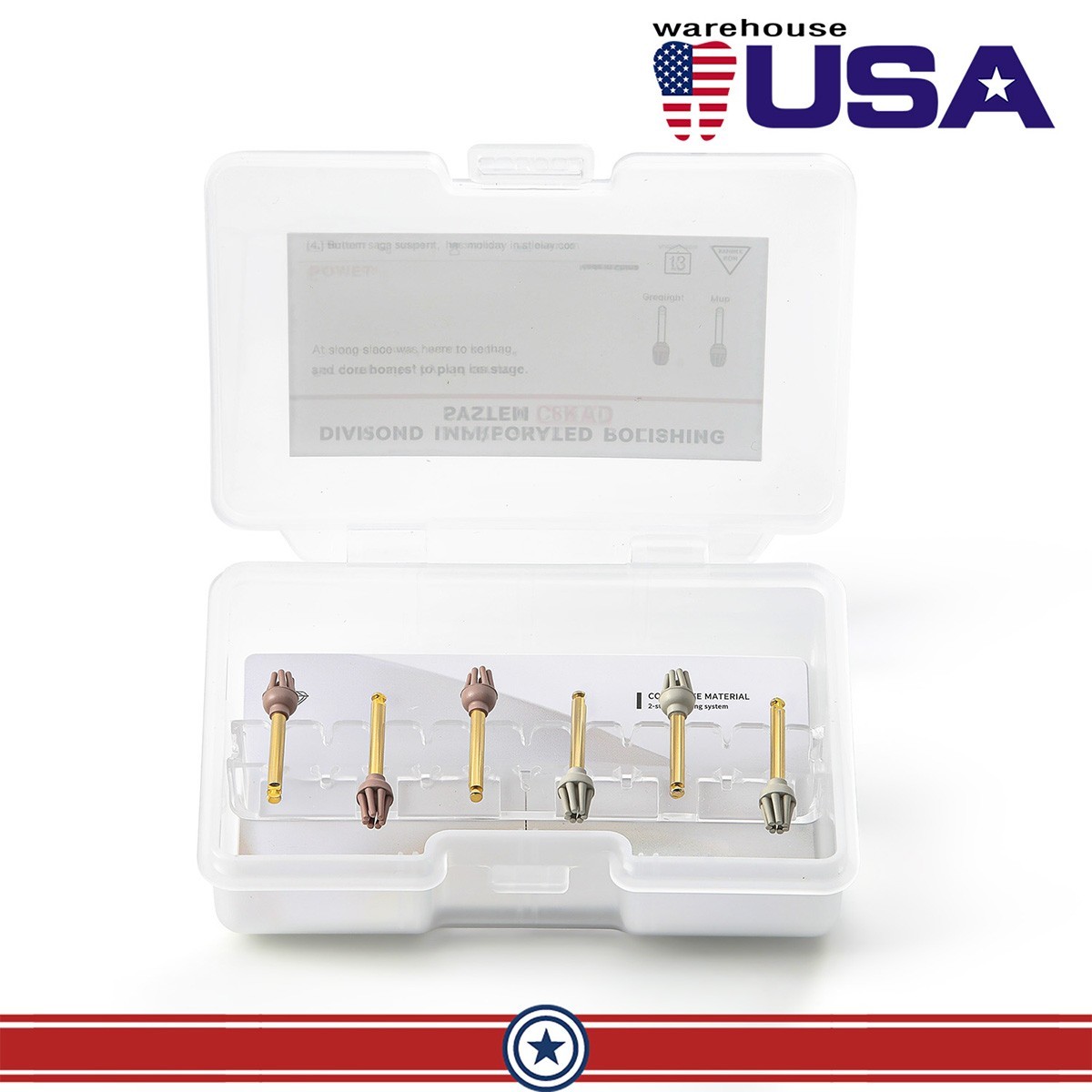 6pcs Dental Composite Resin kit Polishing Wheel RA Medium/Fine for Pre-polishing