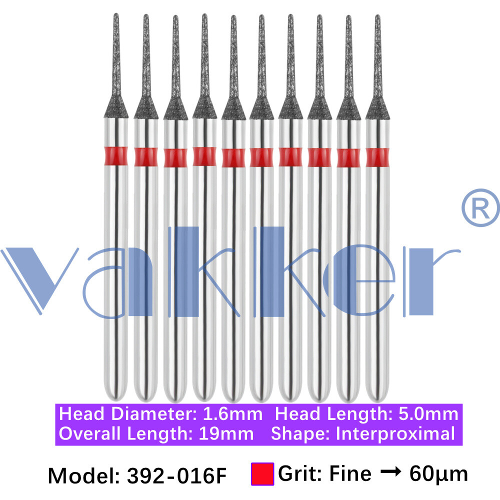 10pc Diamond Burs Shape Inter Proximal Gross Reduction Super Fine Medium Coarse