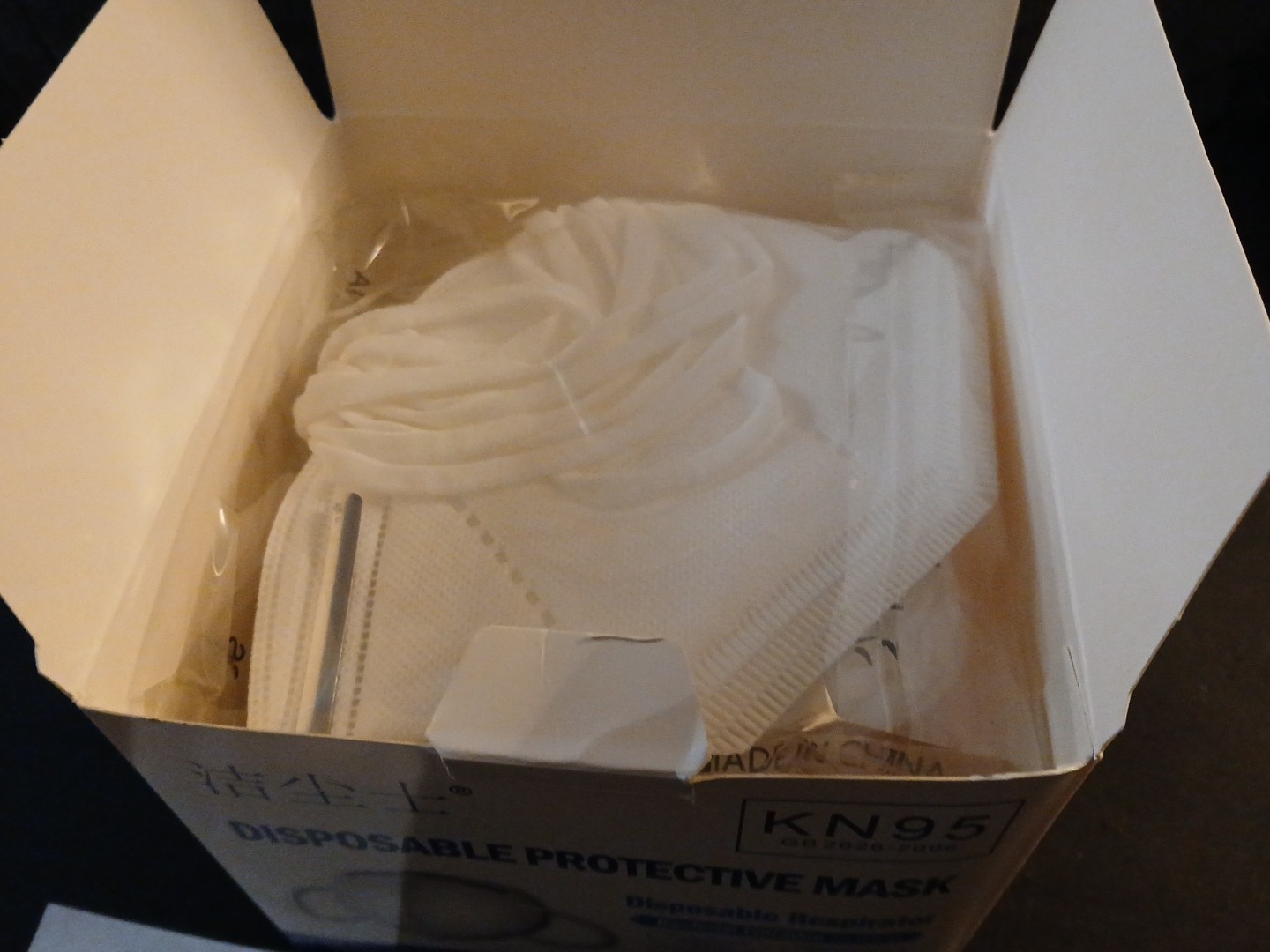 20 Pcs White KN95 Protective Face Mask BFE 95% Disposable Respirator