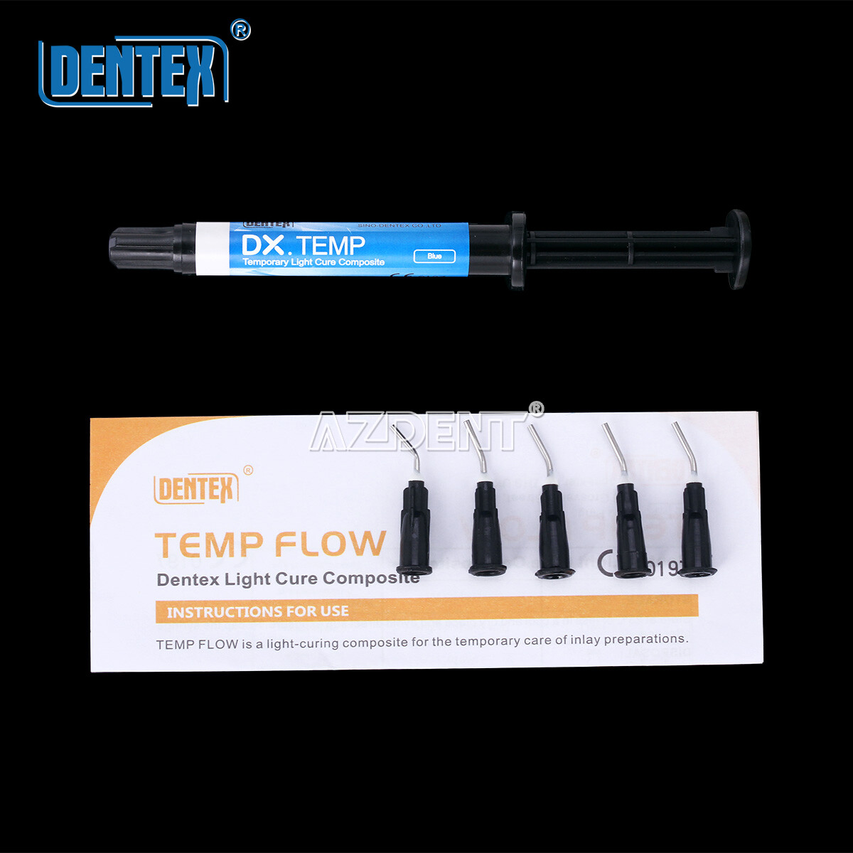 2.5g/kit blue Dental Temporary Flow light Cure filling Composite Resin