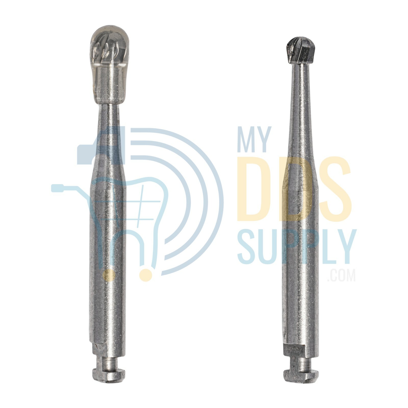 RA6 Round Dental Burs, 22mm (Pack of 20), Carbide for Slow Speed Handpiece