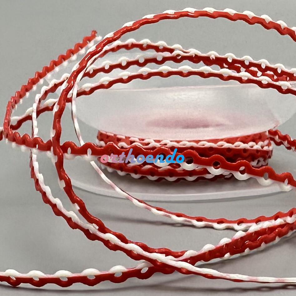 1 Roll Double Color Elastolink Elastic Power Chains (Ultra) Long Short 10 Sizes