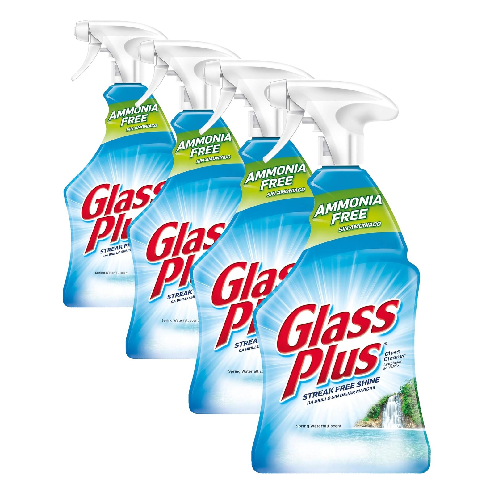 Glass Plus Cleaner for Multi-Surface, 32 Fl 32 Oz (Pack of 4), Sss