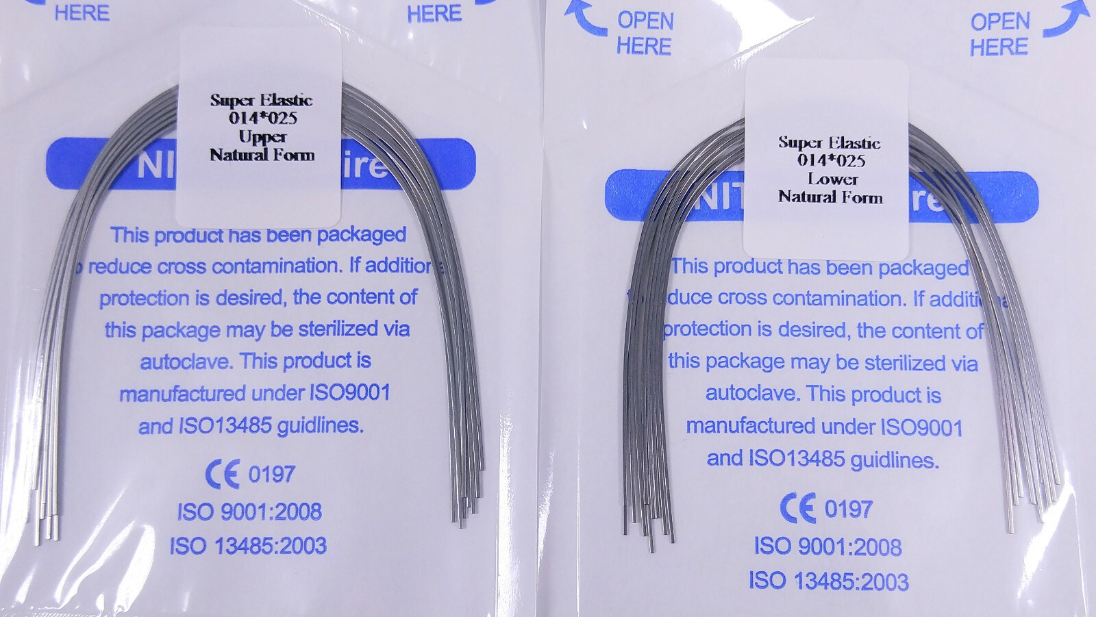 100Pcs Dental Orthodontic Niti Arch Wire Rectangular Round Natural Bracket Brace