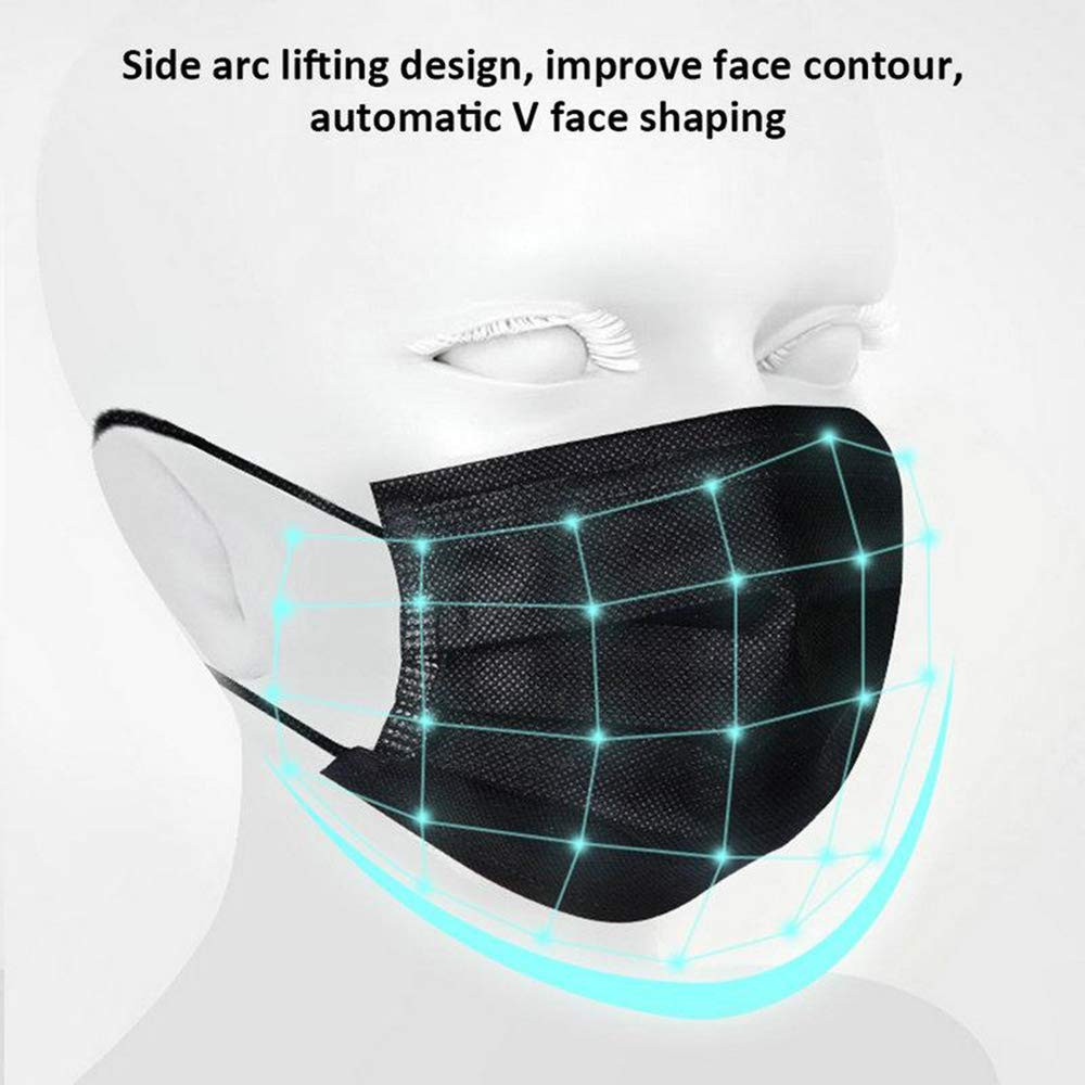 Face Mask Disposable Non Medical Surgical 3-Ply Earloop Mouth Cover [50/100 PCS]