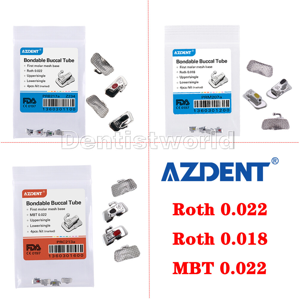 dental Tubos bucales adheribles de ortodoncia 1er molar Roth MBT 022/018 bondabl