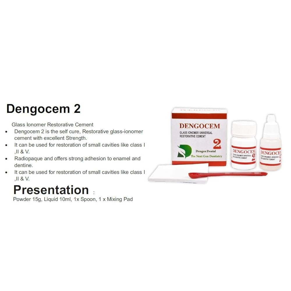 Dental DENGOCEM 2 Self Cure Glass Ionomer Restorative Universal Cement