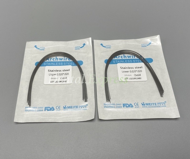 Dental S.S Orthodontic Arch Wire Stainless Steel Round Rectangular Ovoid Form