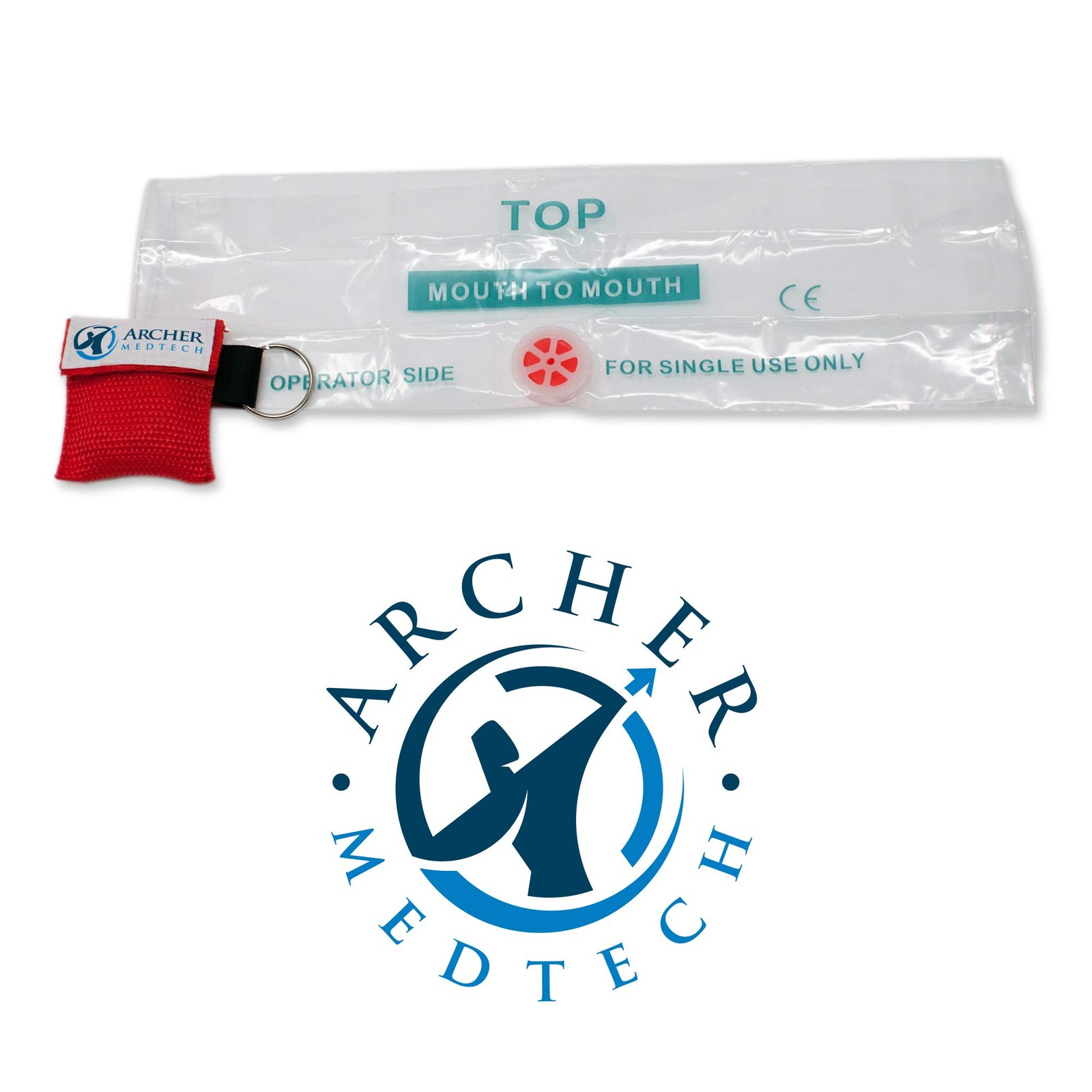 CPR Mask for Pocket or Key Chain, CPR Emergency Face Shield with One-Way Valve