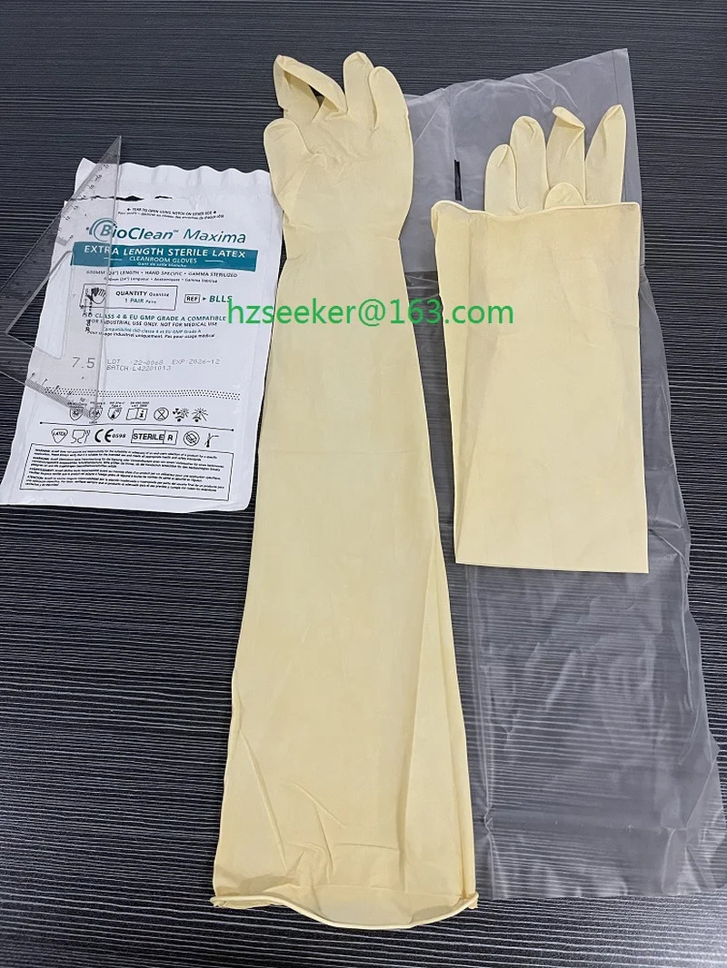 Ansell Bioclean Maxima BLLS(1 Pair) 24 Inch Disposable Latex Cleanroom Glove ISO