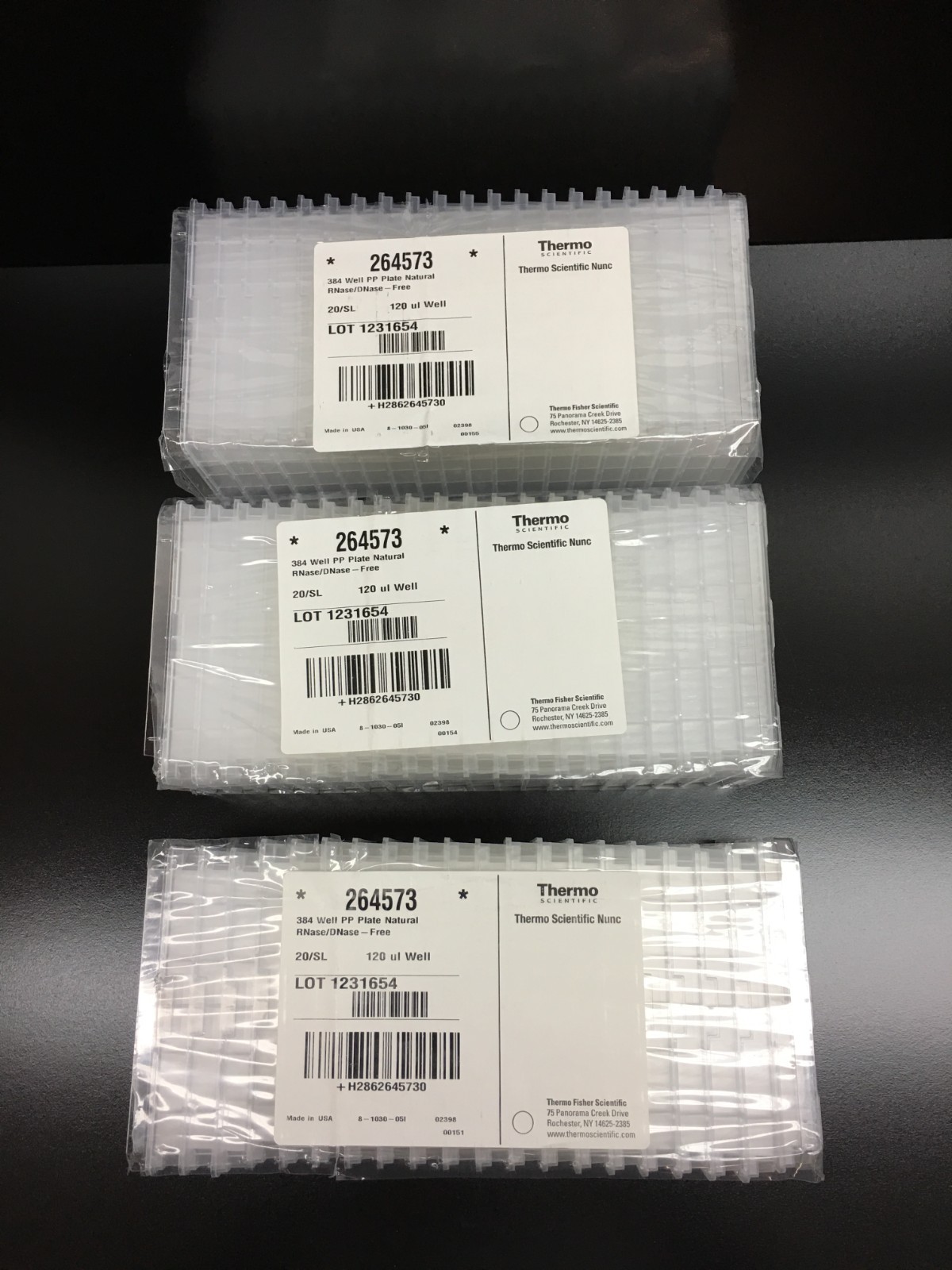 Thermo Scientific REF 264573 Nunc 384 Well SPS Microplates Lot 3 PKS